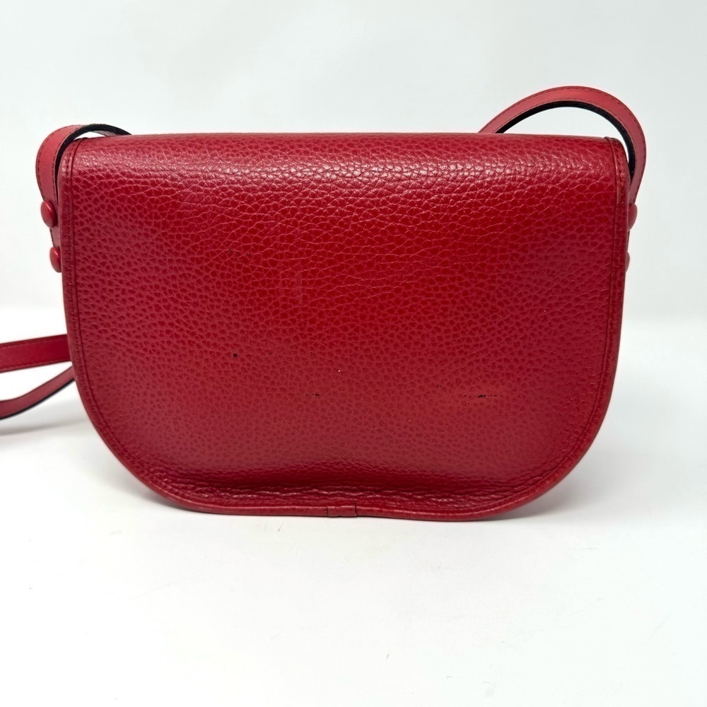 Christian Dior Vintage Bobby Saddle Red Leather Crossbody Shoulder Bag - Picture 4 of 13